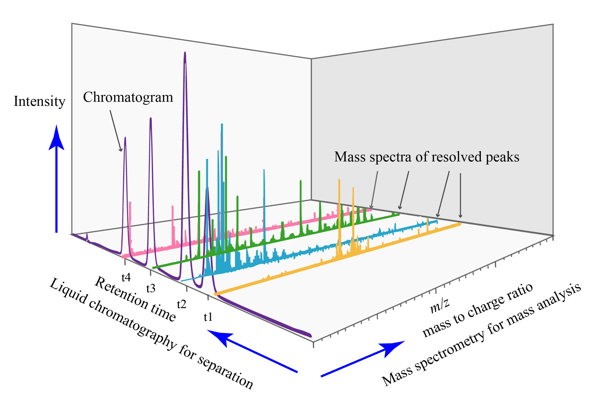 Liquid chromatography MS spectrum 3D analysis